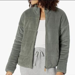 P.J. Salvage Sage Green Quilted Puffer Jacket